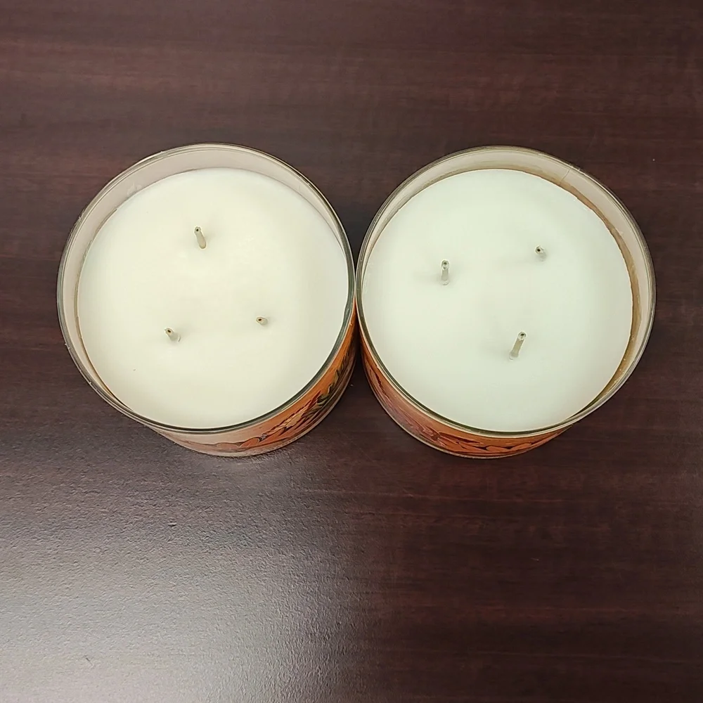 Bath & Body Works MANGO PAPAYA PARADISE 3-Wick Candles - Set of 2